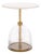 Kashi Round Side Table in Clear / White For Sale