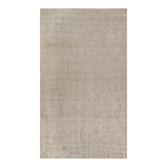 Rug & Kilim’s Modern Rug in Solid Beige - 11x19 For Sale