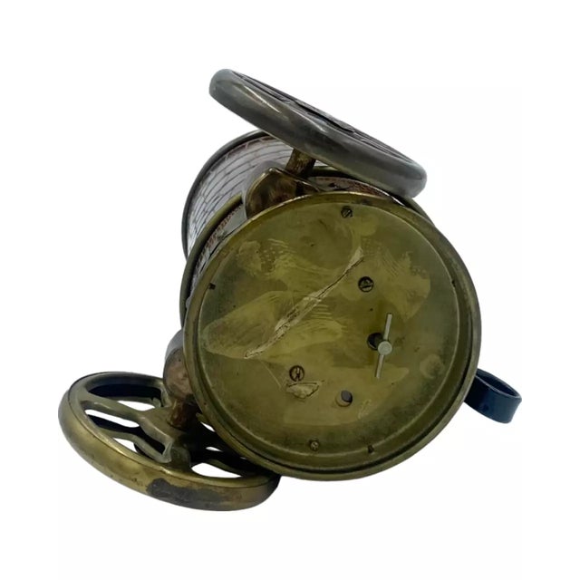 Vintage Brown Faux Croc Golf Caddy Musical Cocktail Decanter Bottle & Holder For Sale - Image 11 of 12