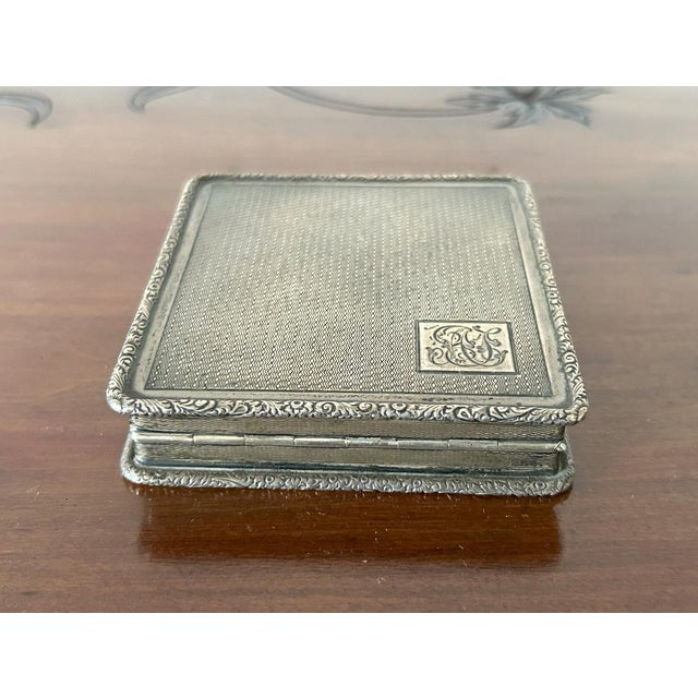 1920s Art Deco Silver Table Clock from William Base & Sons, Birmingham, 1927 For Sale - Image 5 of 18