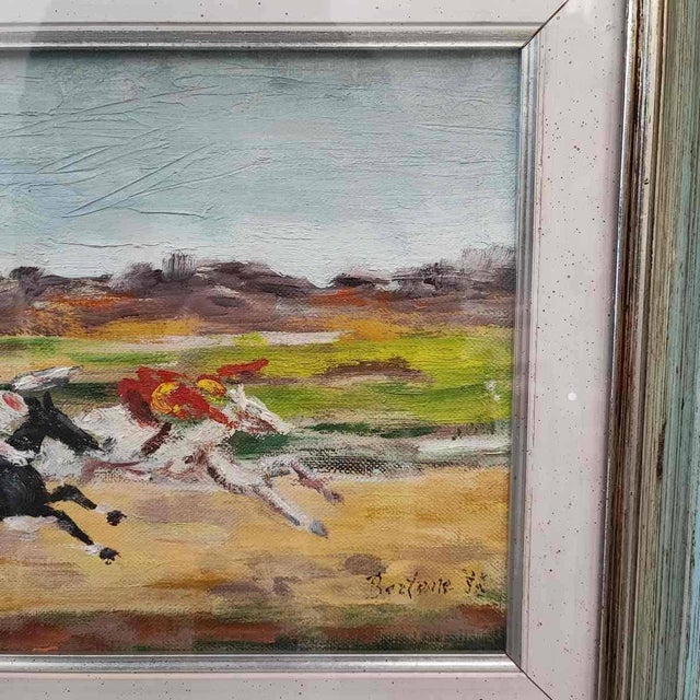 After Antonio Bertone, Spring Race, 1979, Oil Painting on Canvas For Sale - Image 4 of 11
