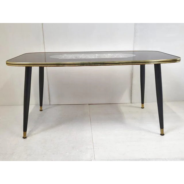 Vintage Coffee Table in Glass and Formica, 1960s For Sale - Image 9 of 11