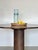 Brown Round Wicker and Wood Dining Table, 1970s For Sale - Image 8 of 12