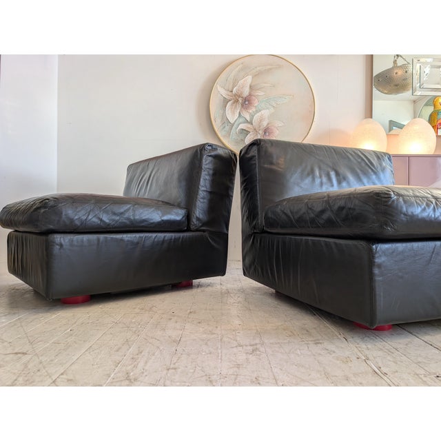 Mid-Century Leather Lounge Chair by De Pas Durbino & Lomazzi for Zanotta, Italy, 1970s For Sale - Image 6 of 17