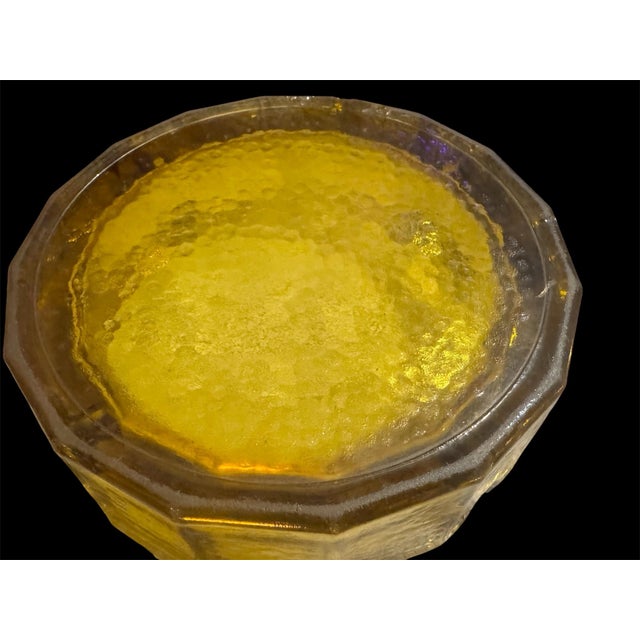 MCM Blenko Glass Co. Heavy Honey Ashtray Catchall Cigars Cigarettes Collectible For Sale In Dallas - Image 6 of 6