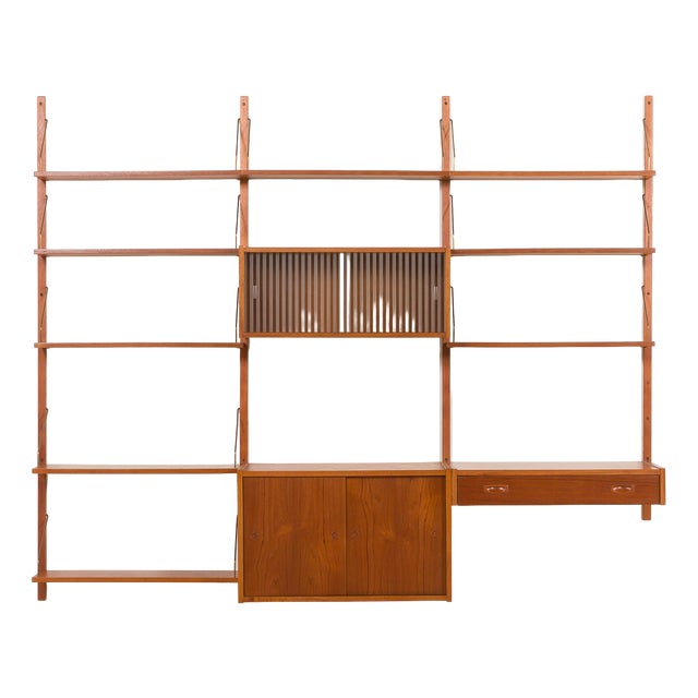 Teak Shelving Unit by Preben Sorensen for PS System, Randers, 1960s For Sale