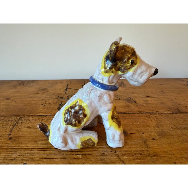 Vintage Pair of H. Mária Ráhmer Ceramic Sculptures of Terrier Dogs For Sale In Portland, OR - Image 6 of 15
