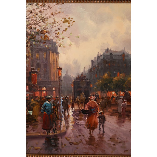 Impressionist Style Painting, Street Scene. Emilio Payes For Sale - Image 9 of 18
