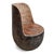 Solid coconut palm hand carved sculptural vintage chair. Celebrating the natural density and dramatic grain of the...