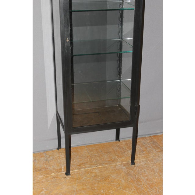 Black Lacquered Iron Display Case, 1950 For Sale - Image 4 of 16