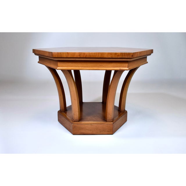 Mid 20th Century Mid-Century Modern Side Table by Tomlinson, Pecan & Mahogany, 1960s For Sale - Image 5 of 11