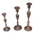 Bombay Metal Candle Holders in Antique Brown Finish - Set of 3 For Sale
