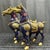Art Deco Impressive Pair of Vintage Cloisonné Enamel War Horses For Sale - Image 3 of 9