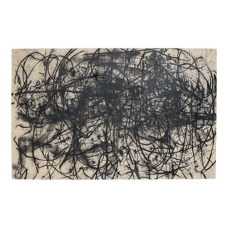 Monica Perez "Yes" Original Charcoal on Canvas 2023 For Sale