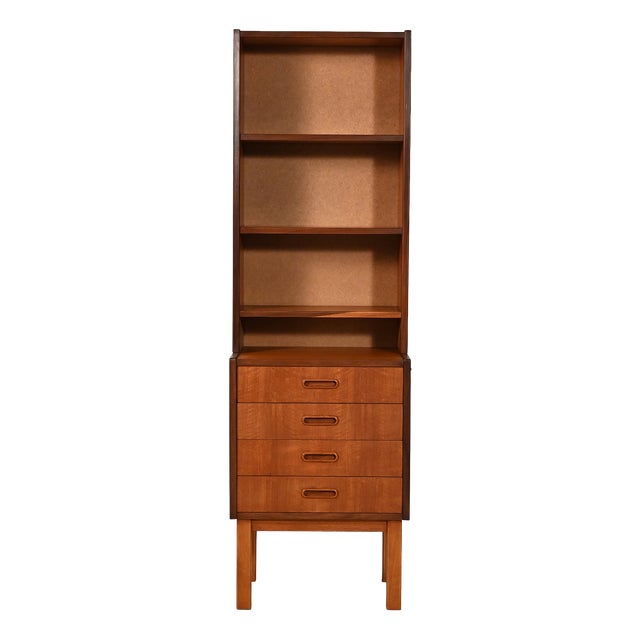 Small Scandinavian Teak Bookcase, 1960s For Sale