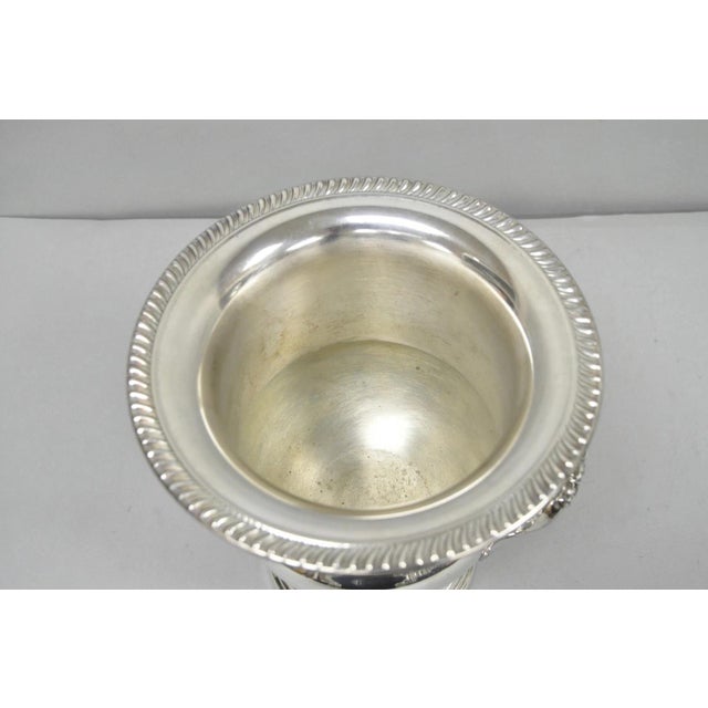 Vintage Leonard Silver Plated Trophy Cup Champagne Chiller Ice Bucket Engraved For Sale - Image 11 of 16