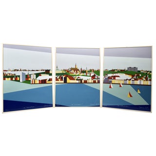 Franco Costa, Copenhagen Triptych, 1985, Serigraphs, Set of 3 For Sale