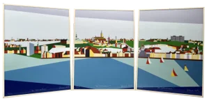 Franco Costa, Copenhagen Triptych, 1985, Serigraphs, Set of 3