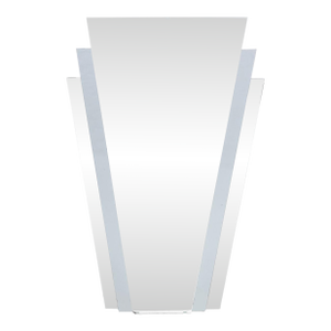 Skyscraper Style Fan Form Beveled Glass Mirror
