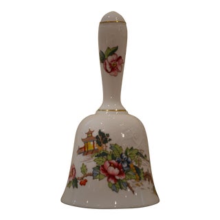 Vintage Crown Staffordshire Pagoda English China Dinner Bell For Sale