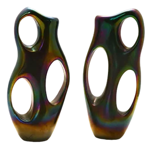Murano Anse Volanti Vases by Giorgio Ferro for Avem, 1950s, Set of 2