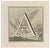Luigi Vanvitelli, Letter of the Alphabet A, Etching, 18th Century For Sale