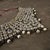Modern 1990s High Quality Indian Multi-Strand Kundan-Style Bib Necklace For Sale - Image 3 of 16