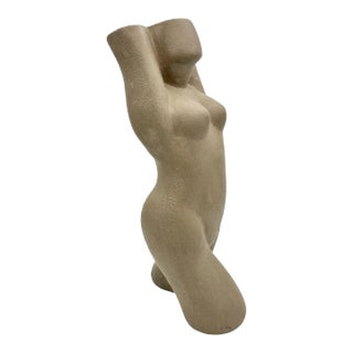 Vintage Ceramic Female Torso Bust For Sale