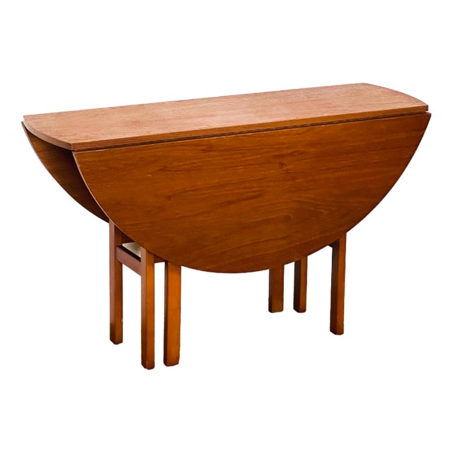 Scandinavian Folding Teak Dining Table, 1960s For Sale