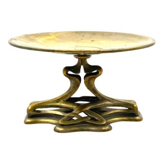 Art Nouveau Brass Coupe / Centerpiece / Vide Poche, France 1910s For Sale