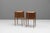 Pair of French mahogany bedside tables with serpentine fronted drawers and rose marble tops. France circa 1930.