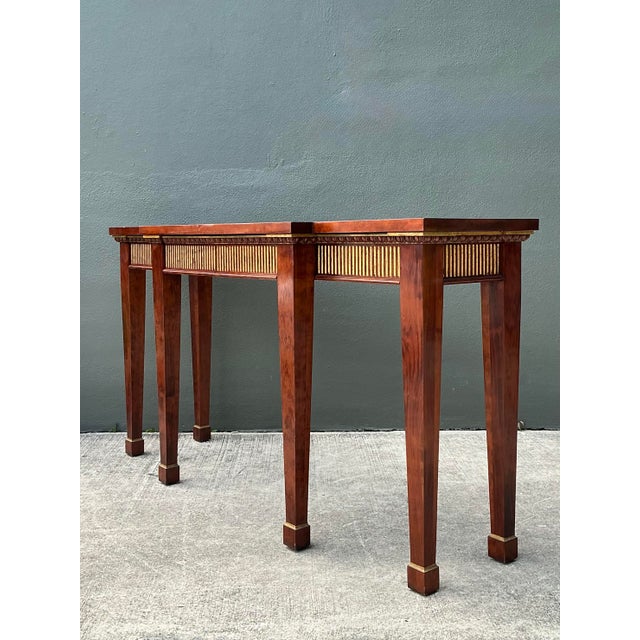 French Vintage Gilt Tipped Console Table For Sale - Image 3 of 12