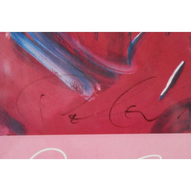 Peter Max Framed Signed Crimson Lady Poster 1987 For Sale - Image 16 of 18