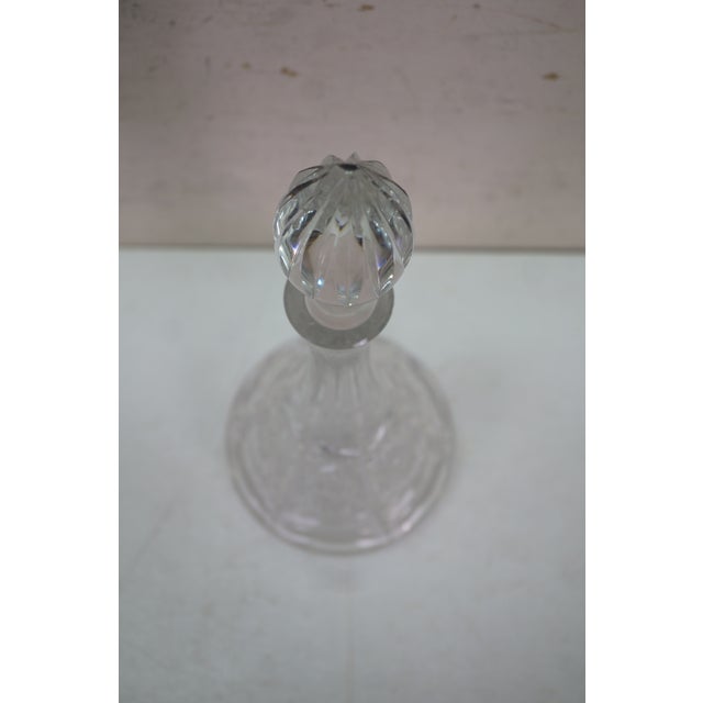 Late 20th Century Vintage American Brilliant Cut Crystal Liquor Wine Bar Bottle Decanter For Sale - Image 5 of 17