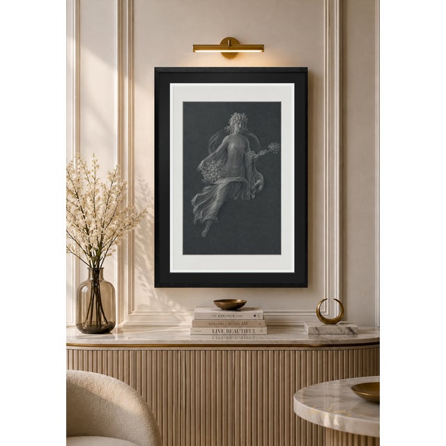 Atelier Aria Lumae Wilhelm Zahn Pompeian Flora Primavera Fresco Graphite Study High Contrast Fine Art Gallery Board Print 16 X 24 For Sale In San Antonio - Image 6 of 16