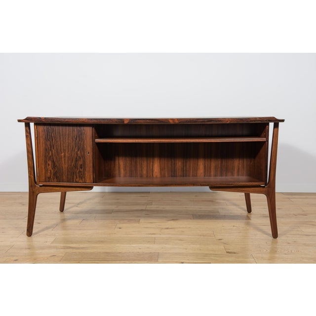 Brown Mid-Century Modern Danish Rosewood Desk by Svend Åge Madsen for H.P. Hansen, Denmark, 1960s For Sale - Image 8 of 18