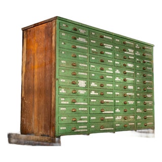 Early 20th Century Steelworkers Blueprint Cabinet For Sale