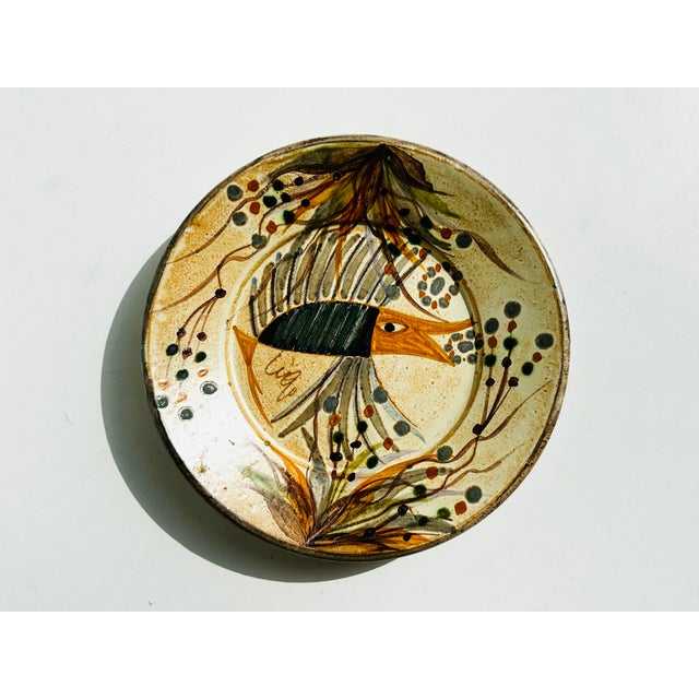 Hand-Painted Ceramic Art Plate by Luis Soares, Portugal, 1990s For Sale - Image 11 of 11