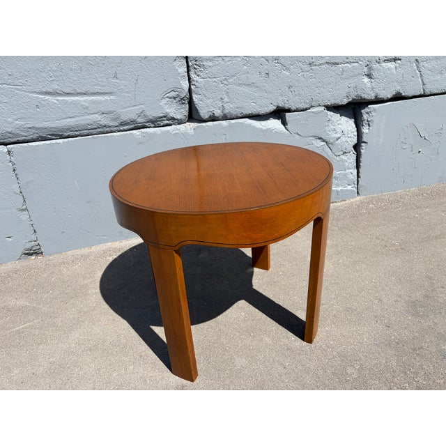 1940s Round Wood Side Table For Sale - Image 14 of 14