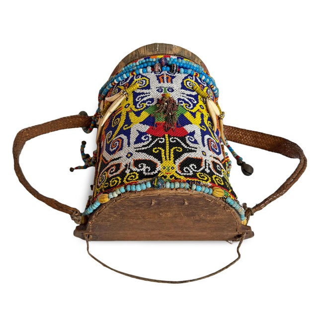 Tribal Antique Borneo Dayak Beaded Artifact For Sale - Image 3 of 10