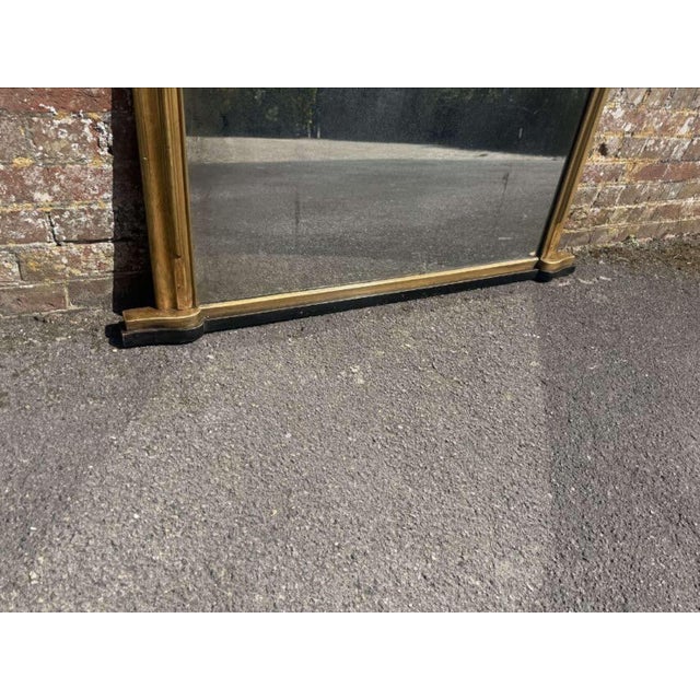 Antique English Gilt Overmantle Mirror, 1800s For Sale - Image 3 of 7
