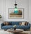 Art Glass Aqua Black Pendant Light For Sale In New York - Image 6 of 18