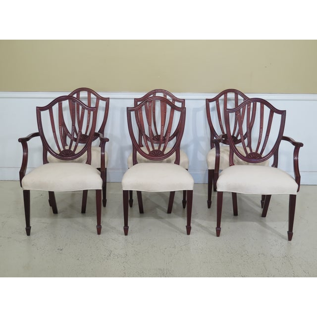 1990s Vintage Baker Shield Back Dining Room Chairs Set of 6 Chairish