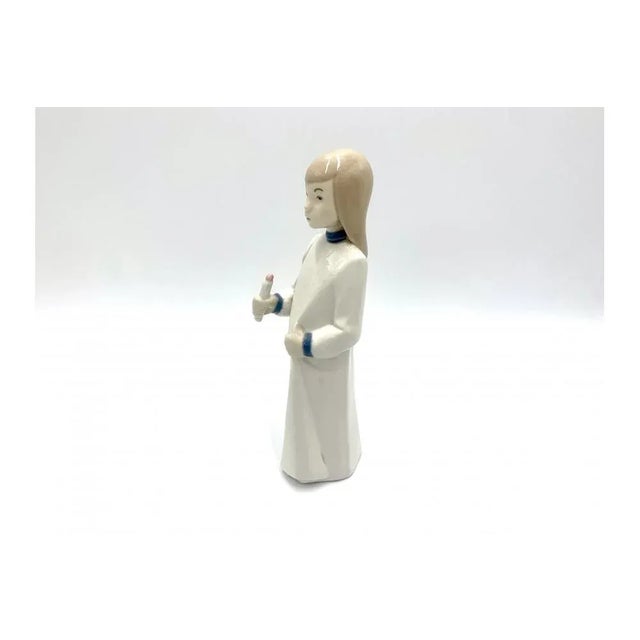 Porcelain Figurine of a Girl with a Candle, Spain, 1980s For Sale - Image 4 of 6