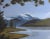 Mid 20th Century Mountain Lake Landscape Painting For Sale