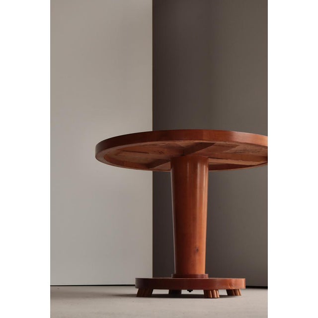 1930s Scandinavian Art Deco Side Table in Birchwood, 1930s For Sale - Image 5 of 18