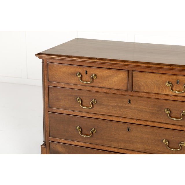 18th Century English George III Mahogany Chest of Drawers For Sale - Image 4 of 10