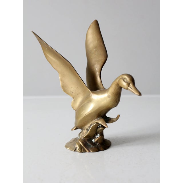 Mid 20th Century Brass Duck Figurine For Sale - Image 4 of 12