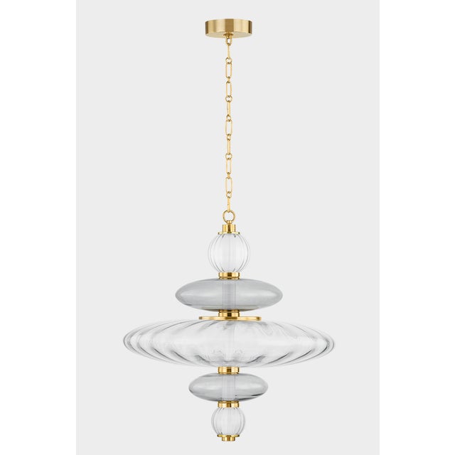 2020s Hudson Valley Lighting Williams 24.75 in. 1 Light Pendant in Aged Brass Finish For Sale - Image 5 of 10
