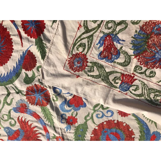 Handmade Suzani Clove Floral Tapestry King Size Bedspread/Table Cloth